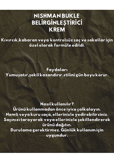 Bukle Belirginleştirici Krem Curl Cream 200 Ml