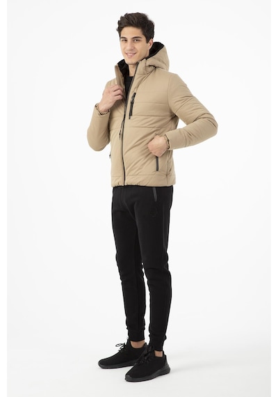 Maraton Sportswear Regular Erkek Kapşonlu Uzun Kol Basic Açık Vizon Mont 21264-açık Vizon Açık Vizon