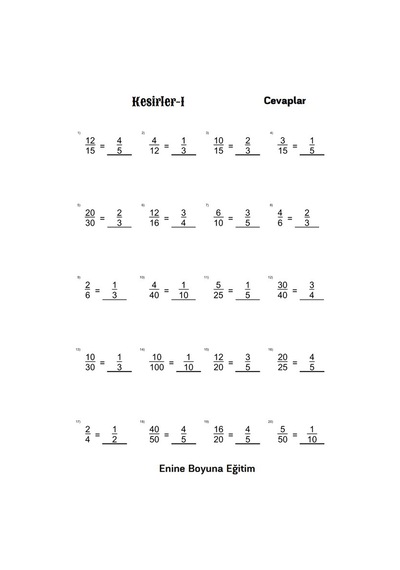 Herkes İçin Matematik Dört İşlem Alıştırmaları Süper Kitabı