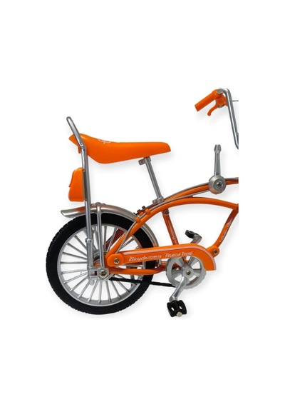 Model Araçlar -1:10 Metal Retro Pinokyo Bisiklet - Die -cast 17 Cm - Turuncu