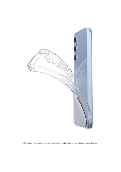 Vivo Y15s Kapak Kamera Korumalı Airbag Antishock Köşe Korumalı Şeffaf Silikon Kılıf