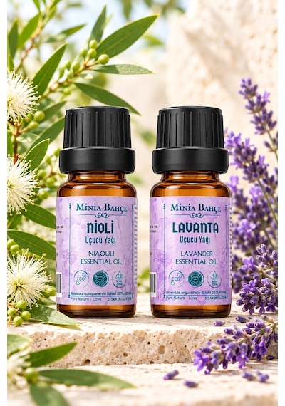 Minia Bahçe Bitki Ve Sanat Atölyesi Nioli Niaouli & Lavanta Uçucu Yağ Seti 2 x 10 ML