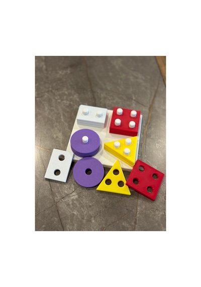 Montessori Geometrik Şekil Eşleştirme Şekil Yerleştirme Oyunu