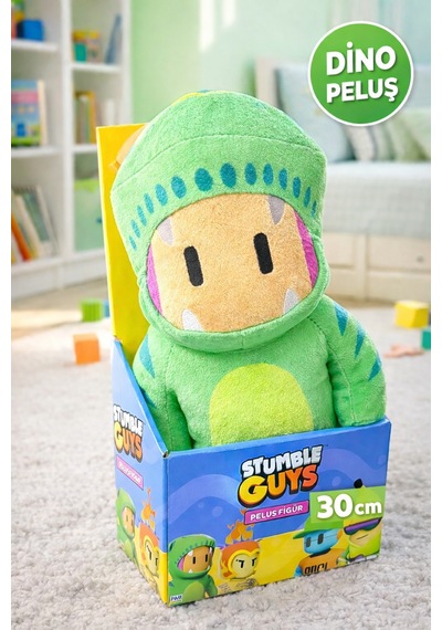 Stumble Guys Dino Peluş Oyuncak Yeşil Sevimli Karakter, Yumuşak Lisanslı Peluş Diğer