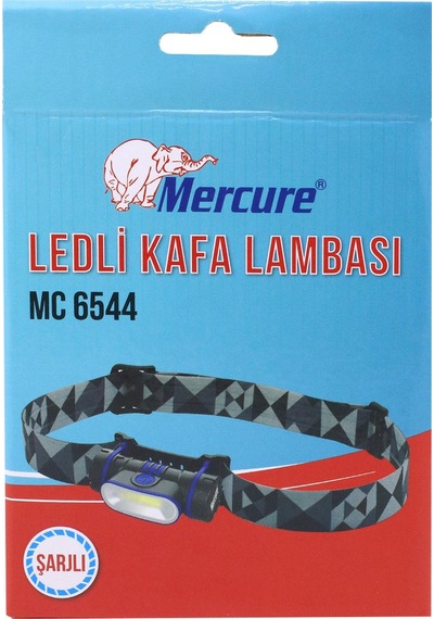Mercure Mc6544 Ledli Kafa Lambası 3 Modlu Usb Şarjlı Kafa Feneri