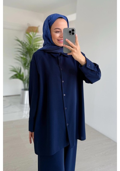 Kahijab Pearly Takım - Lacivert Lacivert