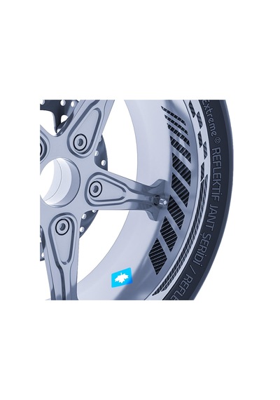 Karbon Fiber Dokulu Moto GP İç Dış Jant Şeridi Takım Sticker Çınar Extreme