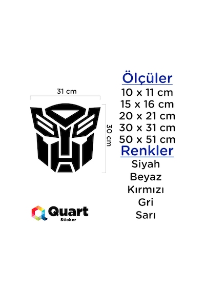 Transformers Sticker Quarts Oto Sticker