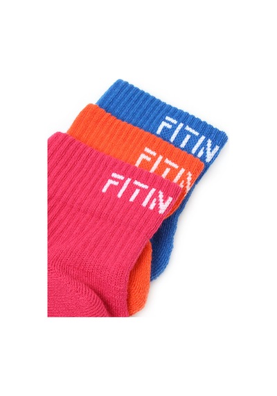 Fitinsane Premium Performance Quarter 3'lü Paket Turuncu - Mavi - Pembe