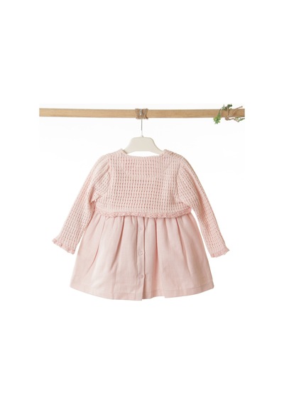 Xo Kids Kız Çocuk Elbise + Bolero 9-24 Ay 52130 Pudra