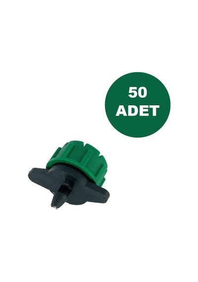 Debi Ayarlı Damlatıcı Yeşil Damla Sulama Damlatıcı Emitör 50 Adet