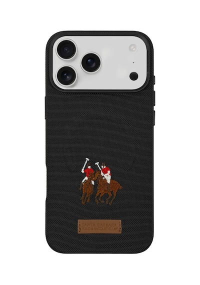 Santa Barbara Polo Racquet Club Apple Uyumlu iPhone 17 Pro Max İçin Kılıf Yolanda Manyetik Şarja İşlemeli Dokuma Görünümlü Kapak Siyah Santa Barbara Polo Racquet Club Apple Uyumlu iPhone 17 Pro Max İçin Kılıf Yolanda Manyetik Şarja İşlemeli Dokuma Görünümlü Kapak Siyah