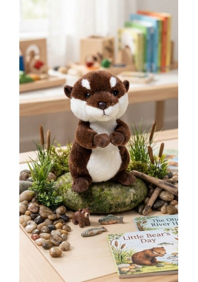 Peluş Su Samuru 50 Cm Kahverengi