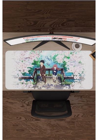 Koe No Katachi Kaymaz Dikişli Kauçuk Oyuncu Mousepad V2 - 90x40 Xxl Gaming Mouse Pad Fare Altlığı