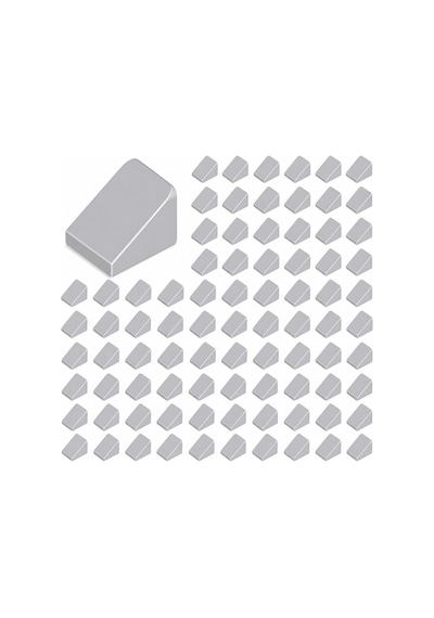 Yedek Parçalar: Slope: 100 Adet 1x1x2/3 Açık Gri - Light Bluish Gray 54200