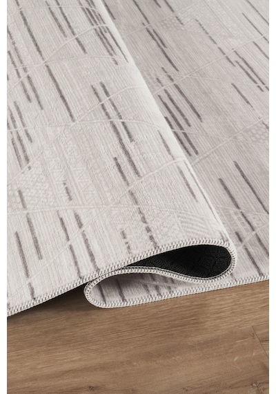 Villadia Home Textile Kaymaz Taban Modern Desen Halı Yolluk Leke Tutmaz Kolay Temizlenir Koridor Salon Yatak Mutfak Odası Vd4040gri Gri