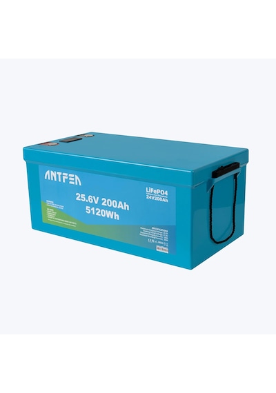 Antfea 25.6v 200ah Abs Lityum Akü Akıllı Ekran Bluetooth Lifepo4 2 Adet - 10.24 Kwh