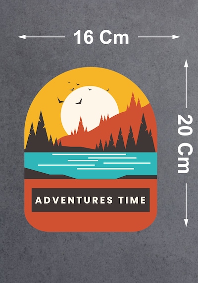 Kamp Ve Macera Sticker - 4x4 Off Road Adventure Sticker - Araba Oto Motosiklet Karavan Camsticker - 00115 20x16 Cm