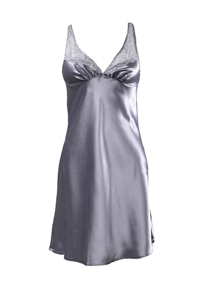 Pierre Cardin İp Askılı Dantelli Saten Gecelik 001 Bordo L S L
