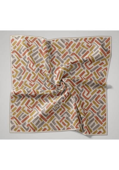 Silk Home Soft Eşarp 73096-28 Gümüş, Sinyal Turuncu, Hardal, Füme