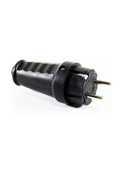 Kauçuk Erkek Fiş Monofaze 220 V Siyah