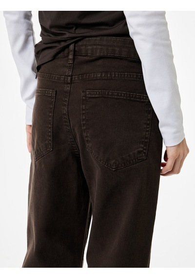 Koton Pamuklu Dar Kalıp Düğmeli Cepli İspanyol Paça Crop Jean Pantolon - Kick Flare Jeans Koyu Kahverengi 7wal40004mw Koyu Kahve Koton Pamuklu Dar Kalıp Düğmeli Cepli İspanyol Paça Crop Jean Pantolon - Kick Flare Jeans Koyu Kahverengi 7wal40004mw Koyu Kahve