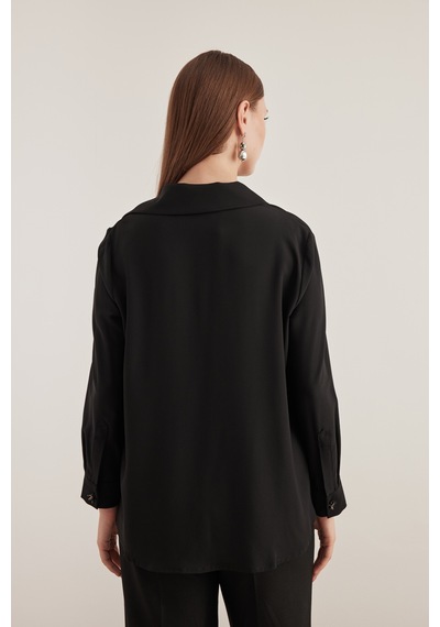 Aker 24aw02683112 Büyük Beden Bluz 24aw02683112 002 Siyah Siyah