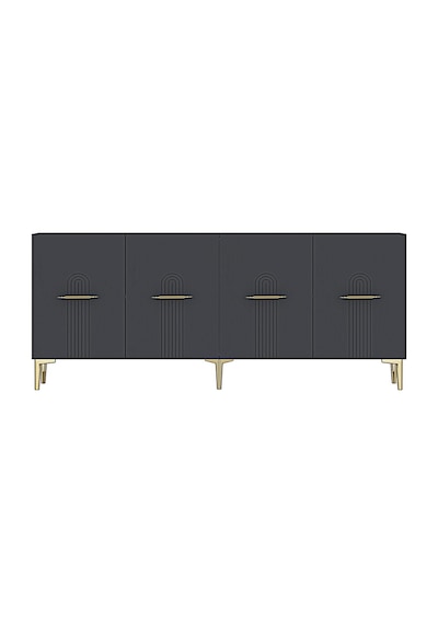 Ka1808ag İda Konsol ,tv Sehpası Antrasit-gold 180cm