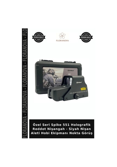 Özel Seri Spike 551 Holografik Reddot Nişangah - Siyah Nişan Aleti Hobi Ekipmanı Nokta Görüş