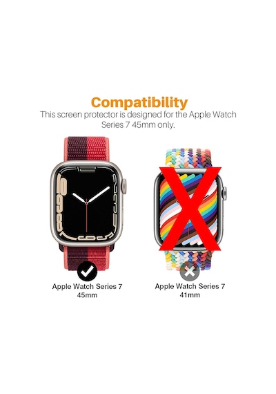 Apple Uyumlu Watch 7 Seri 45 Mm Ekran Koruyucu Nano Esnek Cam Ppm