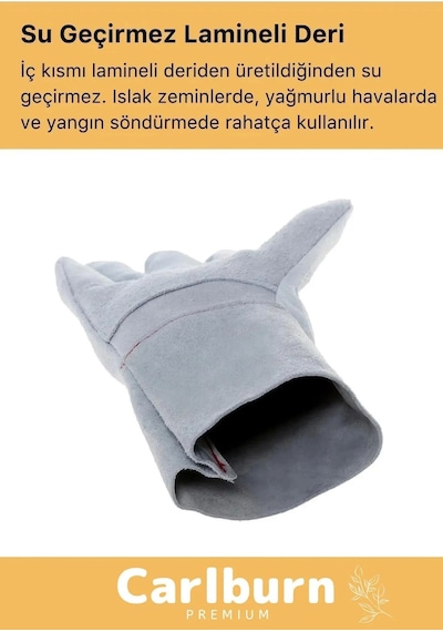 Premium Yanmaz Yüksek Isıya Sıcaklığa Dayanıklı Kaynak Yangın Su Geçirmez Çok Amaçlı Deri Eldiven