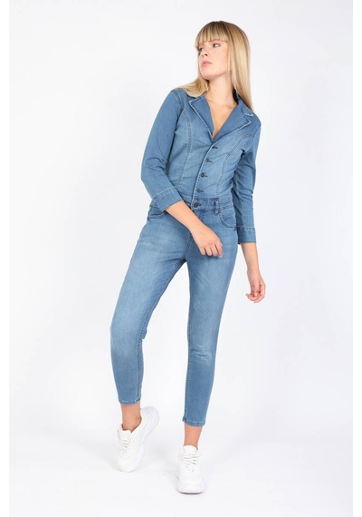 Banny Jeans Kadın Mavi Jean Tulum Pantolon