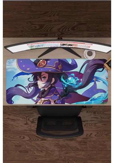 Mona Genshin Impact Anime Gacha V1 - 90x40 Xxl Gaming Mouse Pad Fare Altlığı
