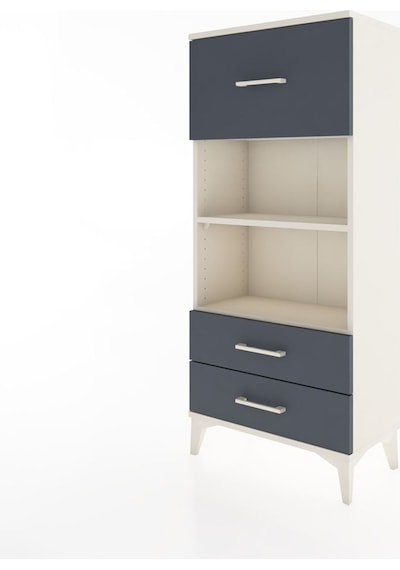 Hyperion Dolap 2 Raflı 3 Çekmeceli 60x44x134 Aytaşı-antrasit Aytaşı