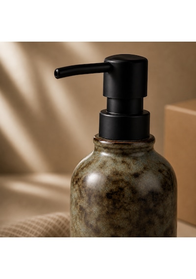 The Voguemaxima Silex Mat Dokulu Seramik Sıvı Sabunluk Gri 250 Ml 7x16 Cm