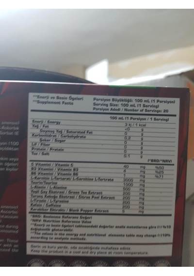 Carniflame L-karnitin 3000 Mg Limon Shot 20 Adet Diğer