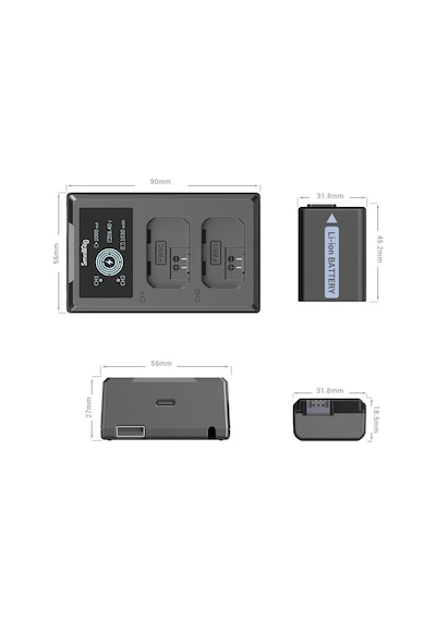 Smallrig 4081 Np-fw50 Çiftli Şarj Cihazı