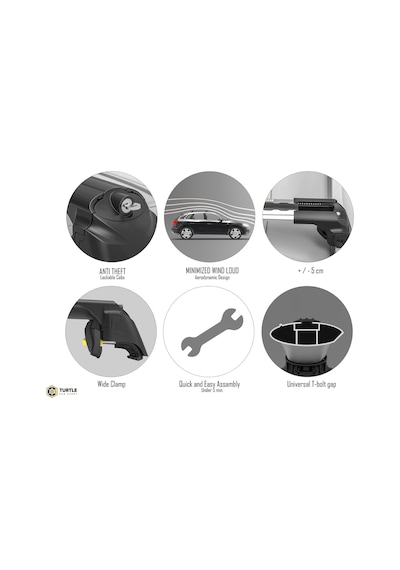 Turtle Aır-2 Kit Suzukı Vıtara Tavan Ara Atkı Seti Gri