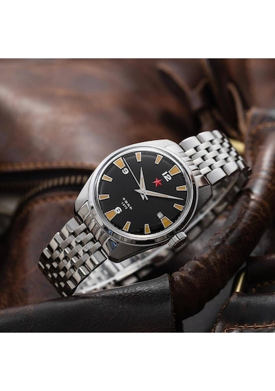 Red Star 8827g-d Kurmalı Tonjı-8215 Mekanizmalı Erkek Kol Saati Gri