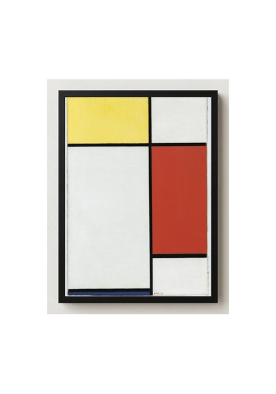 Mondrian Kompozisyon No. Iı Sarı, Kırmızı Ve Mavi Çerçevesiz Poster 30x42 Cm A3 Tablo Modern Sanat