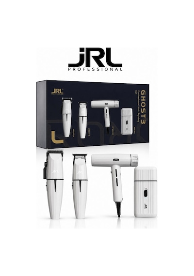Jrl Professional Ghost Kit 3 Saç Kesim, Çizim, Sakal Ve Fön Makinesi 4'lü Set Beyaz