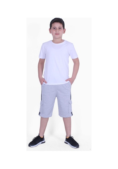 Fyk Kids Düz Model Erkek Çocuk Tişört-kapri Alt Üst Takım Çok Renkli