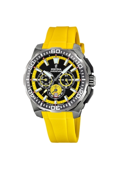 Festina F20725/1 Chrono Bike Quartz Silikon Sarı 20 Atm 46 Mm Erkek Kol Saati