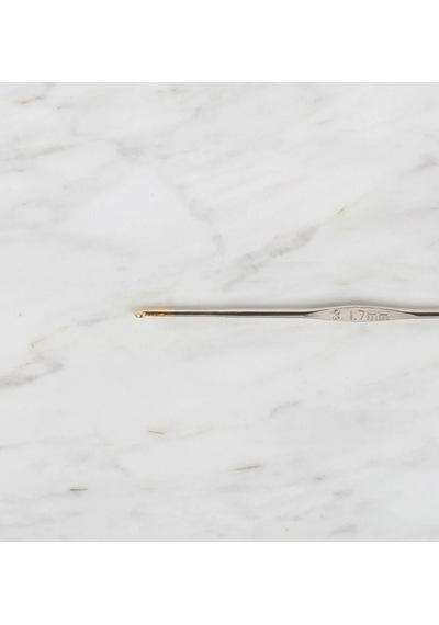 Abarta Yabalı Altın Uçlu Metal Saplı Dantel Tığ Numara Seçenekleri No 3 - 1,7 Mm