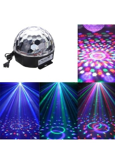 Kumandalı Disko Topu Müzik Çalar Usb Sd Girişli