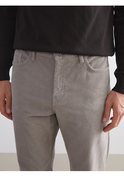 Lcwaıkıkı Classic Bej Standart Kalıp Kadife Erkek Chino Pantolon