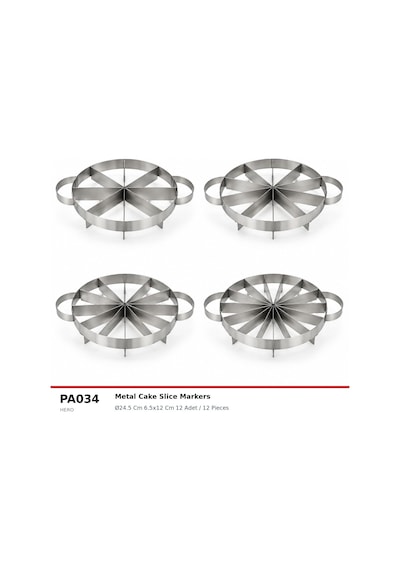 Fida Paslanmaz Metal Pasta Kesici - 12 Inox