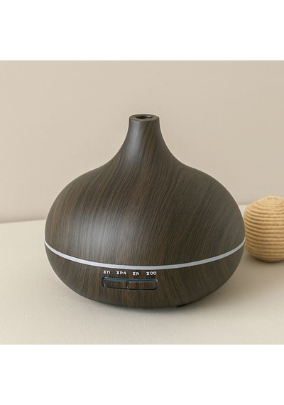 500ml Ahşap Desenli Aroma Diffuser Hava Nemlendirici - Kumandalı, Led