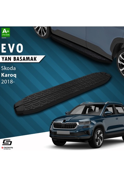 S-dizayn Skoda Karoq Evo Siyah Yan Basamak 173 Cm 2018 Üzeri