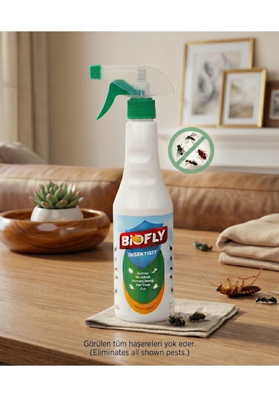 Haşere İlacı, Hamam Böceği, Karınca, Gümüş Böceği, Pire, Sivrisinek, Kara Sinek Biofly 400 Ml